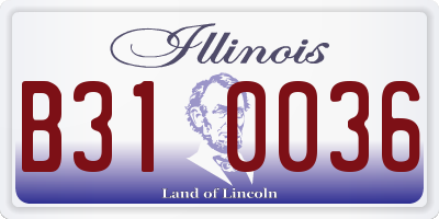 IL license plate B310036