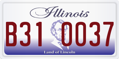 IL license plate B310037