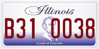 IL license plate B310038