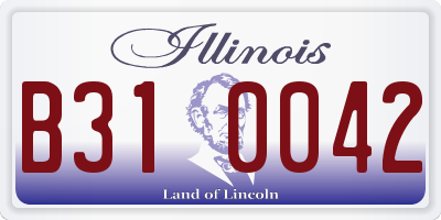 IL license plate B310042