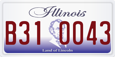 IL license plate B310043
