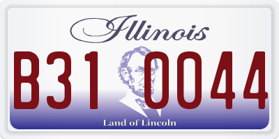 IL license plate B310044
