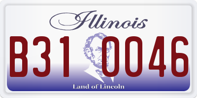 IL license plate B310046