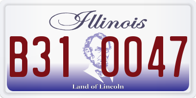 IL license plate B310047