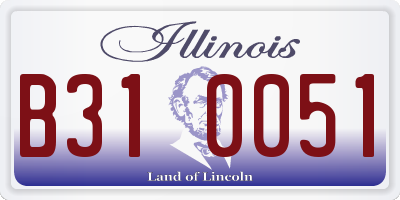 IL license plate B310051