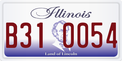 IL license plate B310054