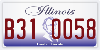 IL license plate B310058