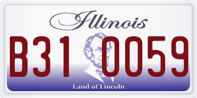 IL license plate B310059