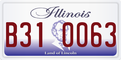 IL license plate B310063