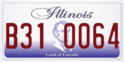 IL license plate B310064