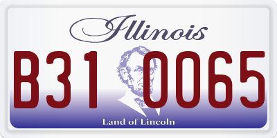 IL license plate B310065