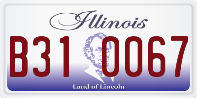 IL license plate B310067