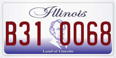 IL license plate B310068