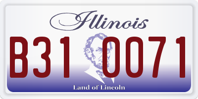 IL license plate B310071