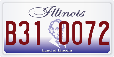 IL license plate B310072