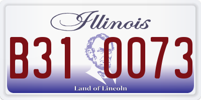 IL license plate B310073