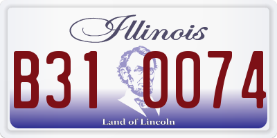 IL license plate B310074