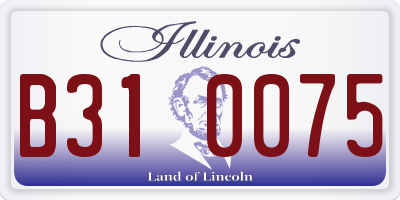 IL license plate B310075