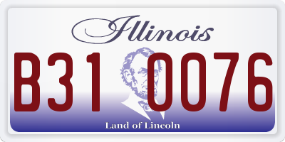 IL license plate B310076