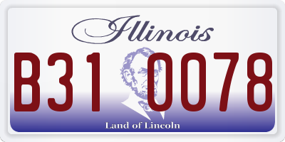 IL license plate B310078