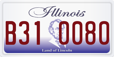 IL license plate B310080