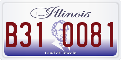 IL license plate B310081