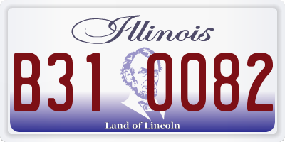 IL license plate B310082