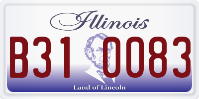 IL license plate B310083