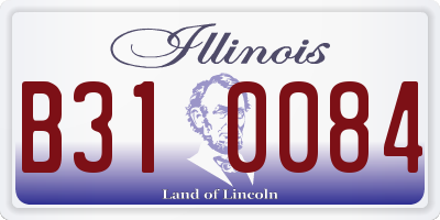 IL license plate B310084