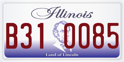 IL license plate B310085