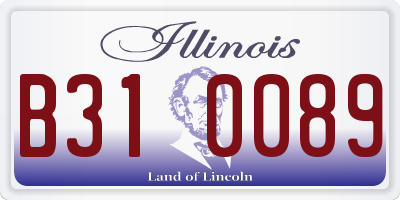 IL license plate B310089