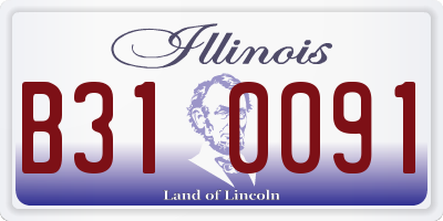 IL license plate B310091