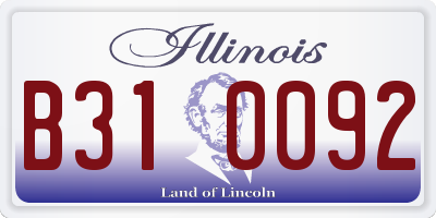 IL license plate B310092