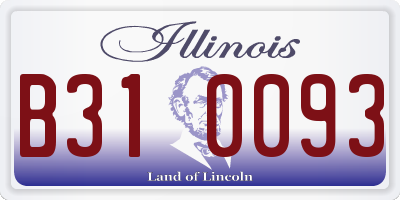 IL license plate B310093