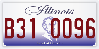 IL license plate B310096