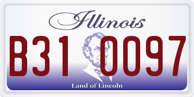 IL license plate B310097