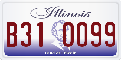 IL license plate B310099