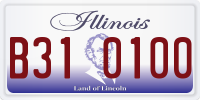 IL license plate B310100