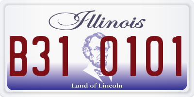 IL license plate B310101