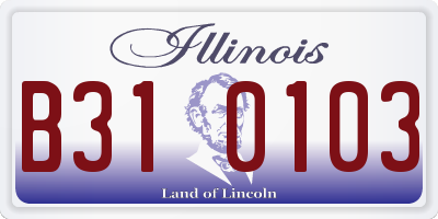 IL license plate B310103
