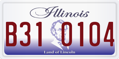 IL license plate B310104