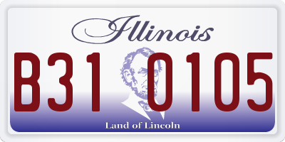 IL license plate B310105