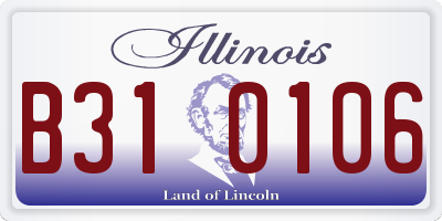 IL license plate B310106