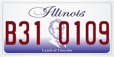 IL license plate B310109