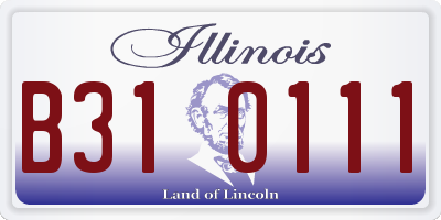 IL license plate B310111