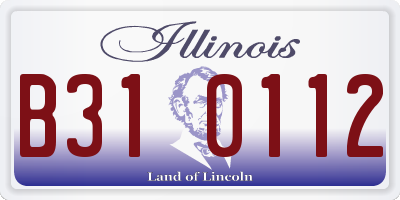 IL license plate B310112