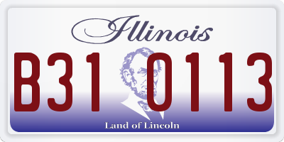 IL license plate B310113
