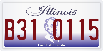 IL license plate B310115