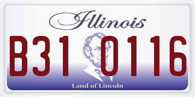 IL license plate B310116