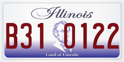 IL license plate B310122